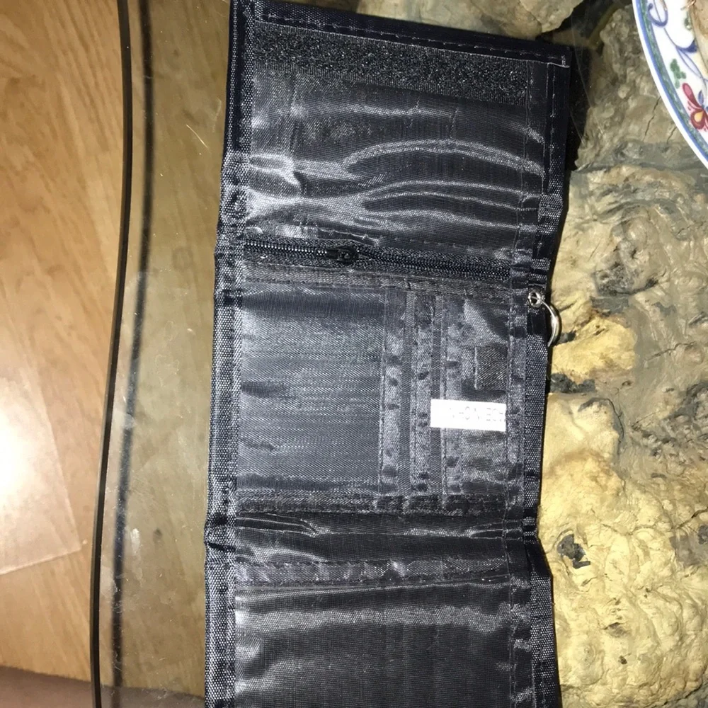 New black skull nylon surfer wallet fold over Y2k